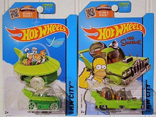ホットウィール マテル ミニカー 2015 Hot Wheels Hw City: THE JETSONS Capsule Car & The Simpsons: