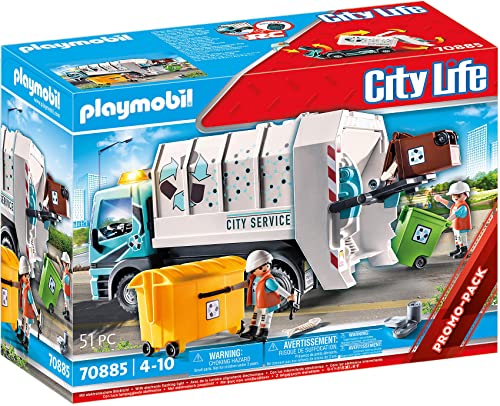 プレイモービル ブロック 組み立て PLAYMOBIL City Recycling Truck 2022 Version