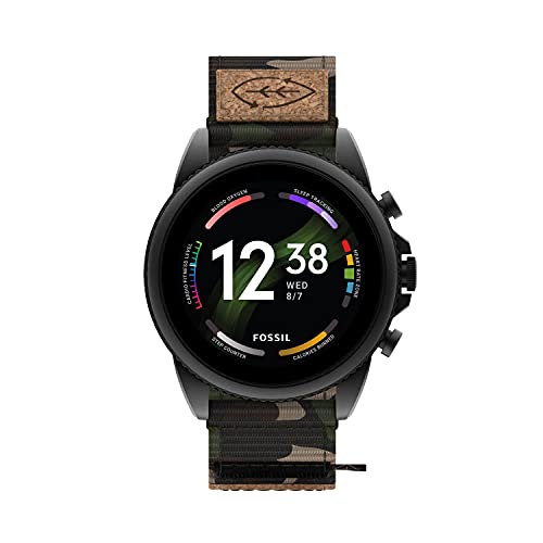 腕時計 フォッシル メンズ Fossil Unisex Gen 6 44mm Stainless Steel and Cork Touchscreen Smart Watch,