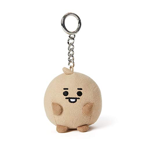 BT21 BTS 防弾少年団 BT21 Baby Series SHOOKY Character Soft Plush Snap Keychain Key Ring Bag Charm, 7 cm,