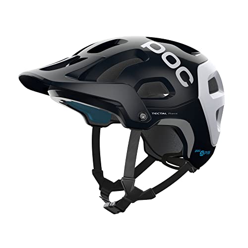 ヘルメット 自転車 サイクリング POC Tectal Race Spin Helmet Uranium Black/Hydrogen White, XS/S