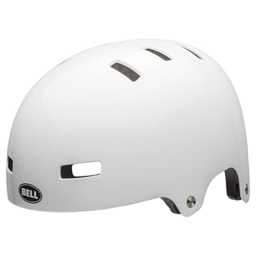 ヘルメット 自転車 サイクリング BELL Local Adult BMX Bike Helmet - Gloss White (2024), Medium (55