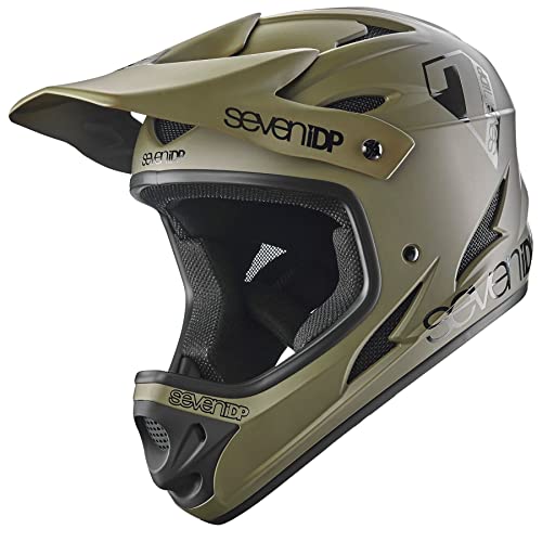 ヘルメット 自転車 サイクリング 7iDP M1 Helmet Full Face Mountain Biking Helmet, Army Green, Larg